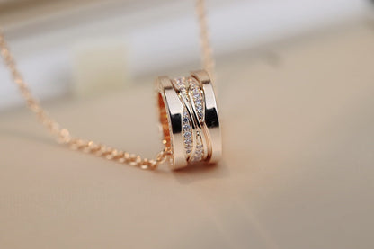 [✨ROSE✨]ZERO 1 PINK GOLD DIAMOND NECKLACE