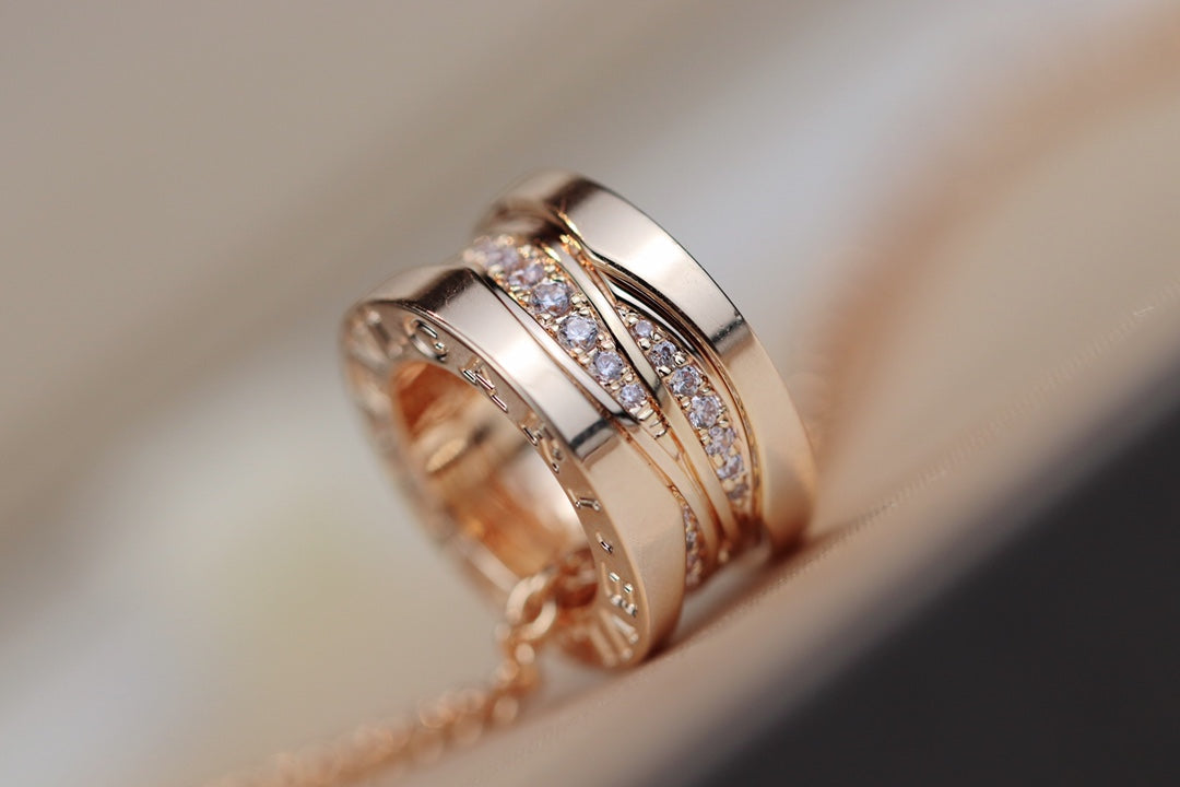 [✨ROSE✨]ZERO 1 PINK GOLD DIAMOND NECKLACE