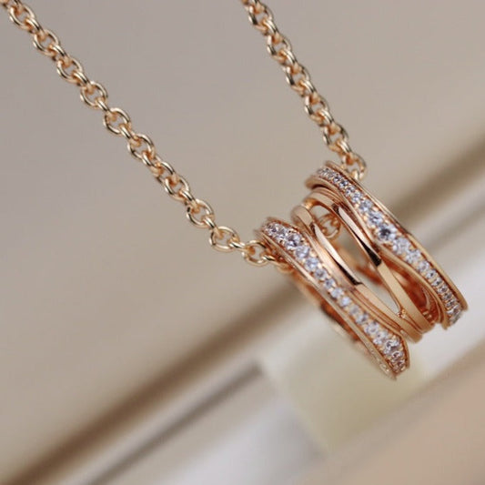 [✨ROSE✨]ZERO 1 PINK GOLD NECKLACE