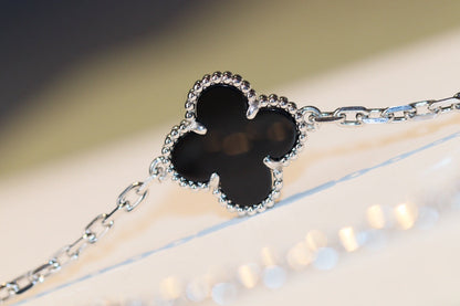 [✨ROSE✨]CLOVER 20 MOTIFS ONYX DIAMOND SILVER