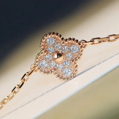 [✨ROSE✨]CLOVER 20 MOTIFS LASER DIAMOND NECKLACE