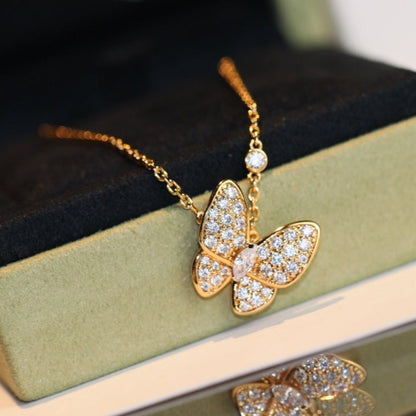 [✨ROSE✨]BUTTERFLY DIAMOND NECKLACE