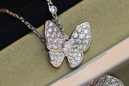 [✨ROSE✨]BUTTERFLY DIAMOND NECKLACE
