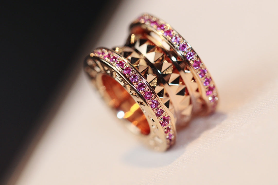 [✨ROSE✨]ZERO 1 ROCK PINK GOLD PINK DIAMOND NECKLACE