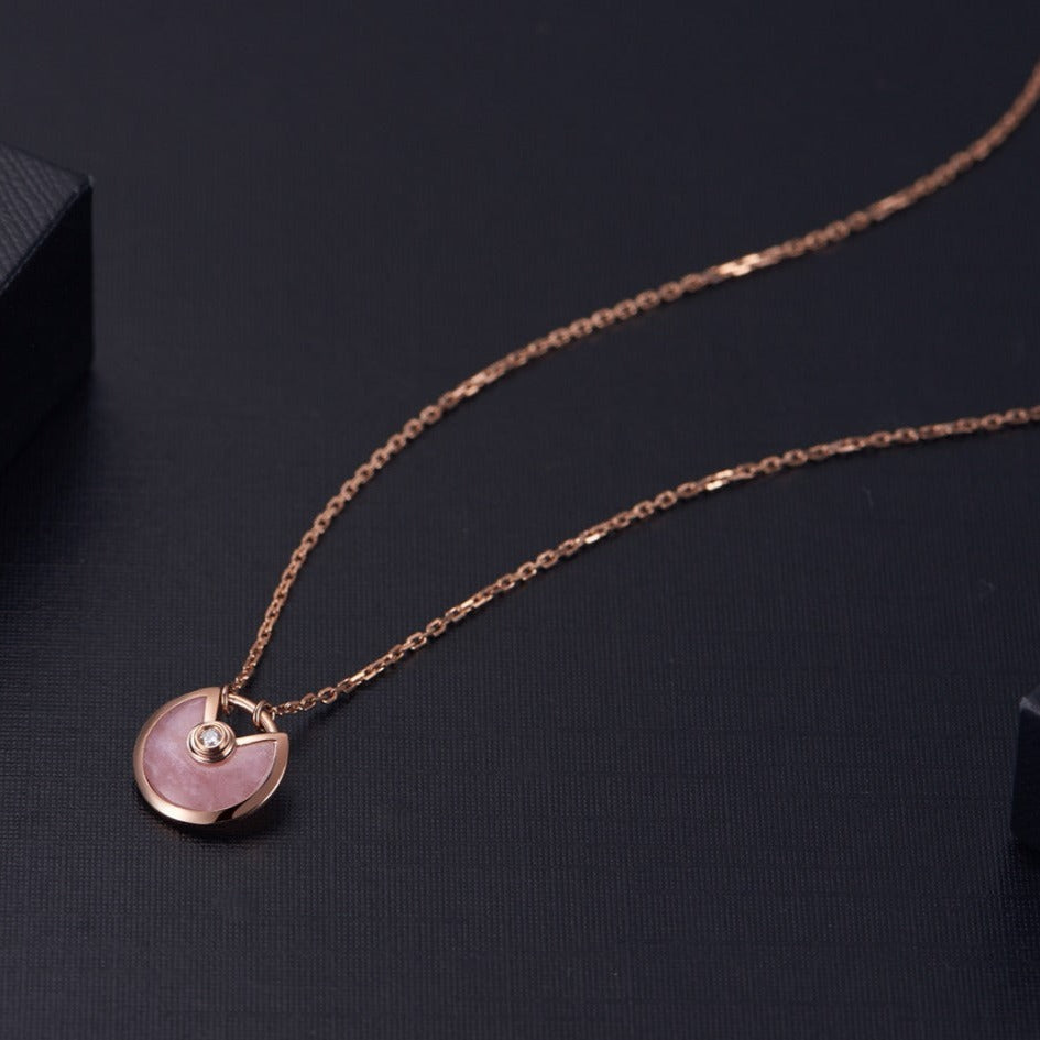 [✨ROSE✨]AMULETTE ROSE GOLD PINK MOP NECKLACE