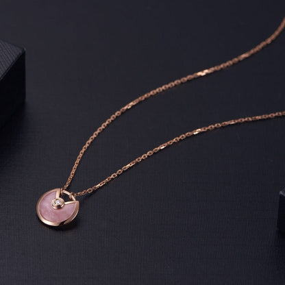 [✨ROSE✨]AMULETTE ROSE GOLD PINK MOP NECKLACE