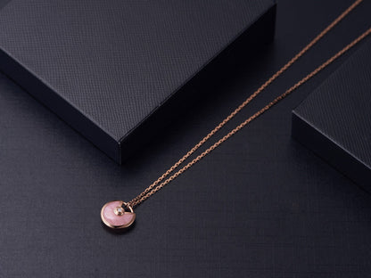 [✨ROSE✨]AMULETTE ROSE GOLD PINK MOP NECKLACE