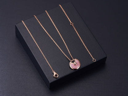 [✨ROSE✨]AMULETTE ROSE GOLD PINK MOP NECKLACE