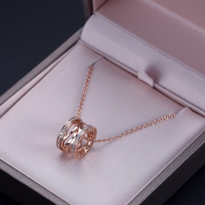 [✨ROSE✨]ZERO 1 PINK GOLD DIAMOND OPEN NECKLACE