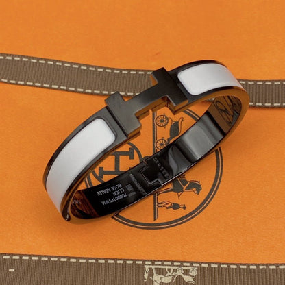 [✨ROSE✨]H BRACELET 12MM BLACK WHITE CERAMIC