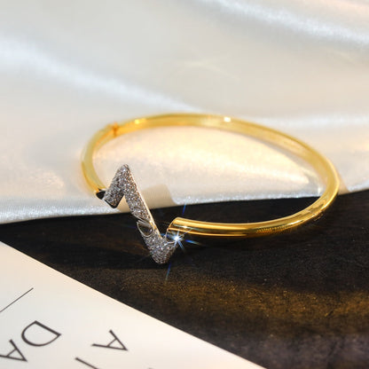 [✨ROSE✨]VOLTE UPSITE DOWN GOLD DIAMOND BRACELET
