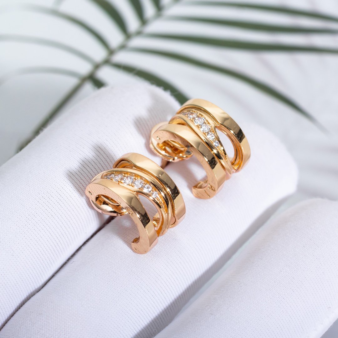 [✨ROSE✨]ZERO 1 PINK GOLD DIAMONDS EARRINGS