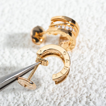 [✨ROSE✨]ZERO 1 PINK GOLD DIAMONDS EARRINGS