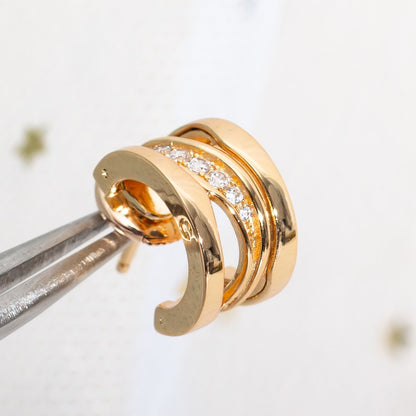 [✨ROSE✨]ZERO 1 PINK GOLD DIAMONDS EARRINGS