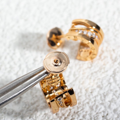 [✨ROSE✨]ZERO 1 PINK GOLD DIAMONDS EARRINGS