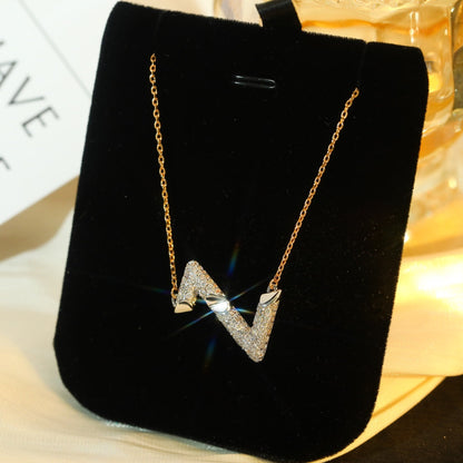 [✨ROSE✨]VOLT SILVER DIAMOND PEDANT NECKLACE