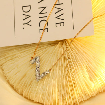 [✨ROSE✨]VOLT SILVER DIAMOND PEDANT NECKLACE