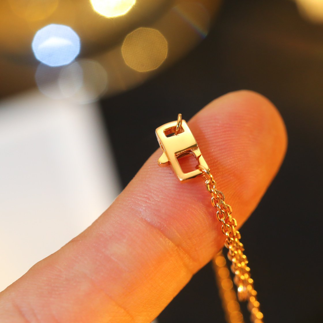 [✨ROSE✨]STAR AND SUN DIAMOND PINK GOLD NECKLACE