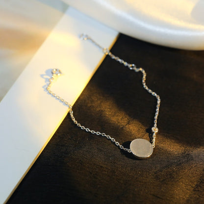 [✨ROSE✨]SUN MOTIF PINK MOP SILVER BRACELET