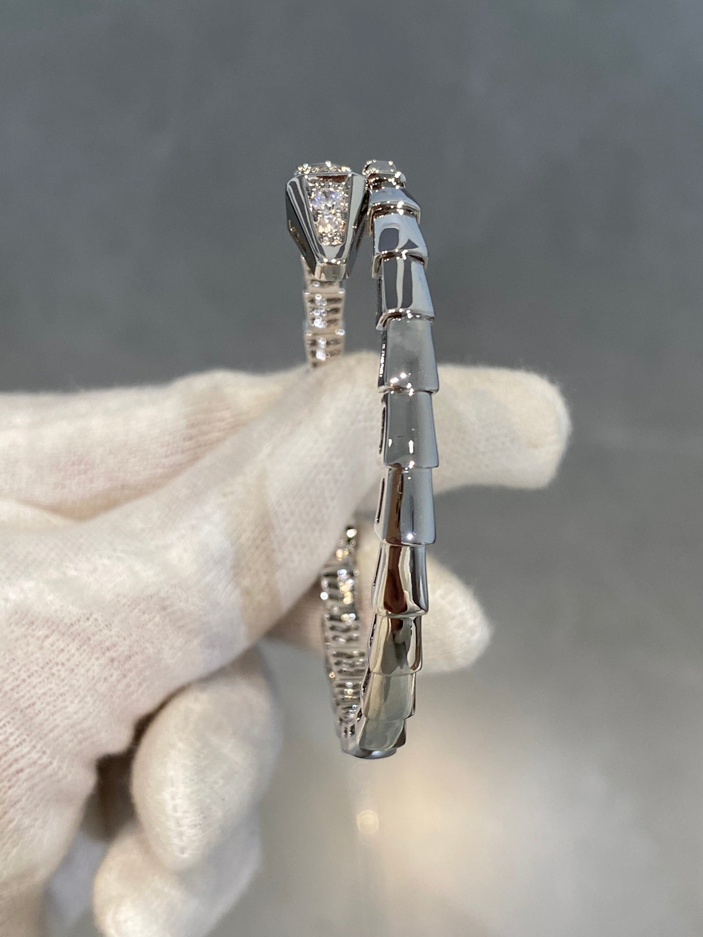 [✨ROSE✨]SERPENTI BRACELET DIAMONDS SILVER