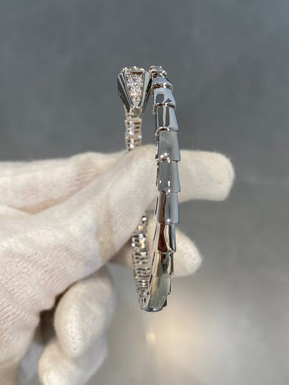 [✨ROSE✨]SERPENTI BRACELET DIAMONDS SILVER