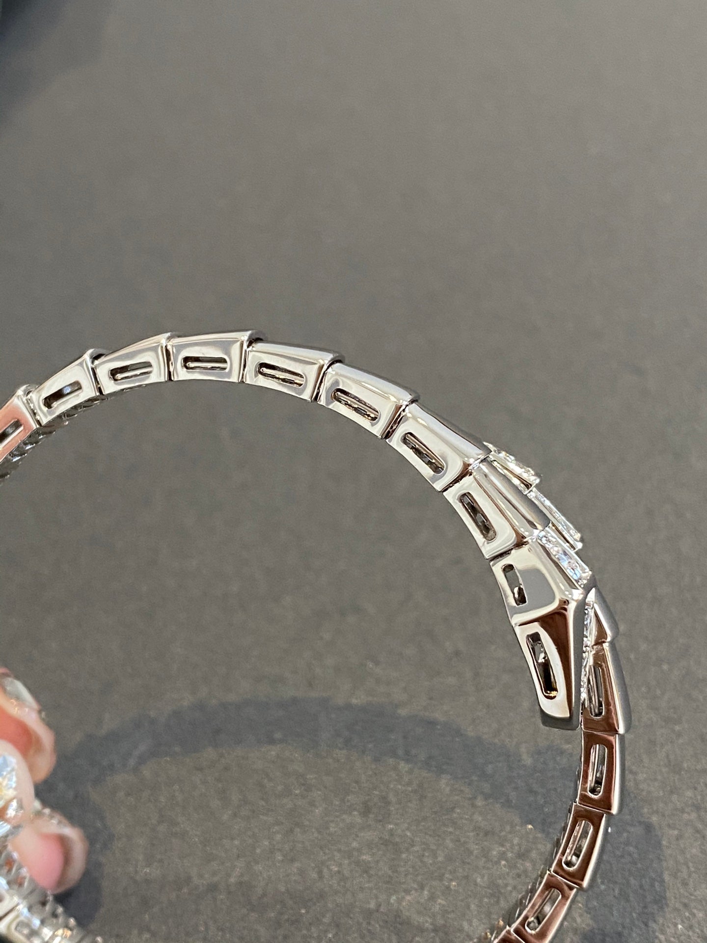 [✨ROSE✨]SERPENTI BRACELET DIAMONDS SILVER