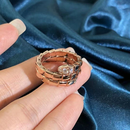 [✨ROSE✨]SERPENTS DOUBLE ROW DIAMOND RING
