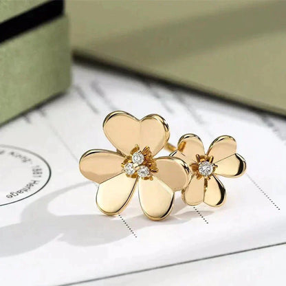 [✨ROSE✨]CLOVER COMOS GOLD DIAMOND RING