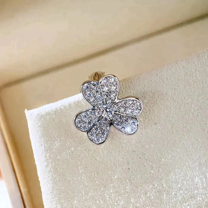 [✨ROSE✨]CLOVER COMOS DIAMOND EARRINGS SILVER
