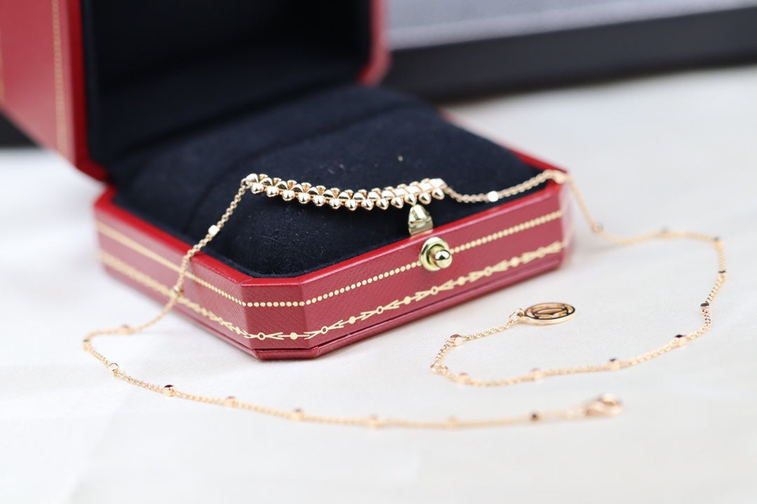 [✨ROSE✨]CLASH PINK GOLD NECKLACE