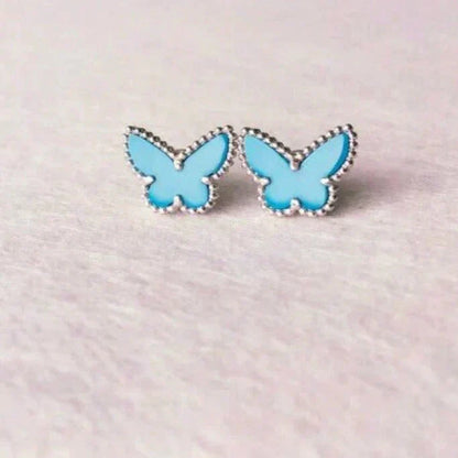 [✨ROSE✨]BUTTERFLY TURQUOISE EARRINGS SILVER