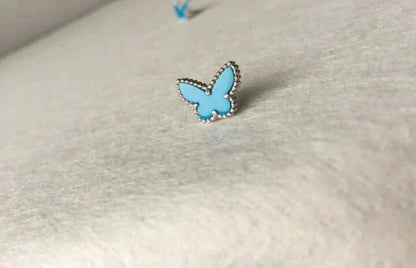 [✨ROSE✨]BUTTERFLY TURQUOISE EARRINGS SILVER