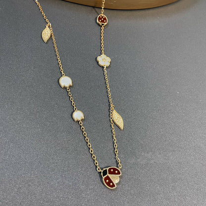 [✨ROSE✨]LUCKY SPRING 15 MOTIFS GOLD NECKLACE