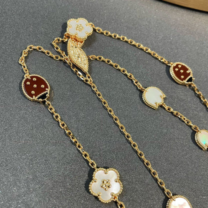 [✨ROSE✨]LUCKY SPRING 15 MOTIFS GOLD NECKLACE