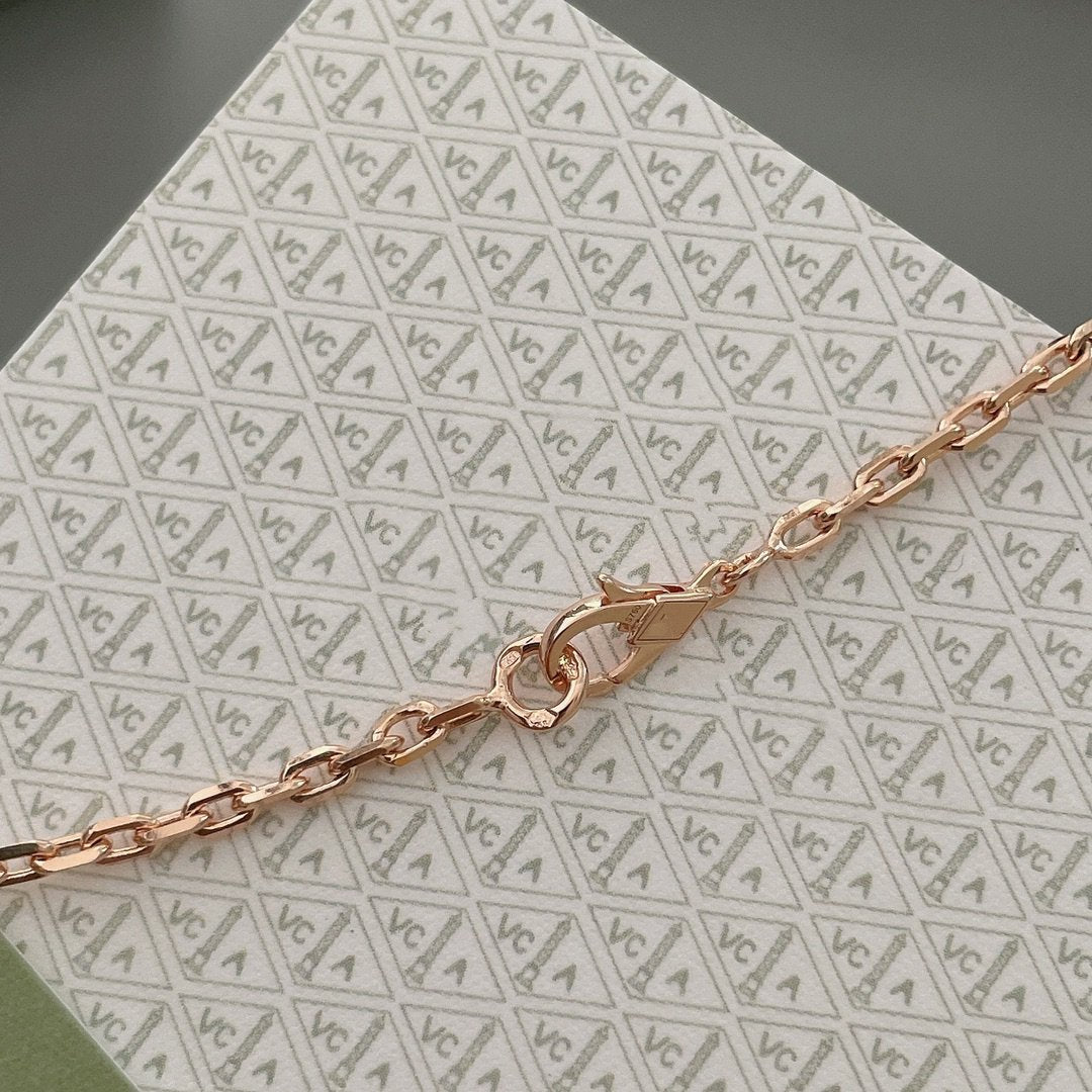 [✨ROSE✨]LUCKY SPRING 15 MOTIFS ROSE GOLD NECKLACE