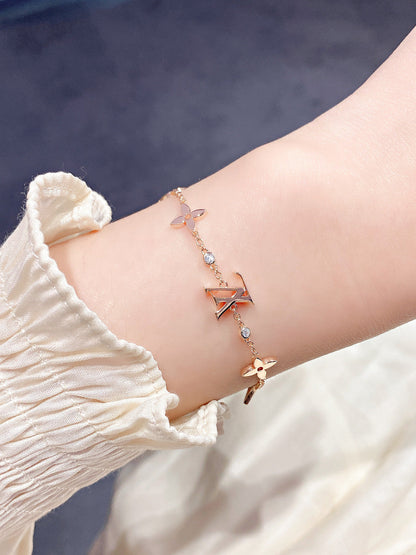 [✨ROSE✨]STAR AND SUN 7 MOTIFS GOLD BRACELET