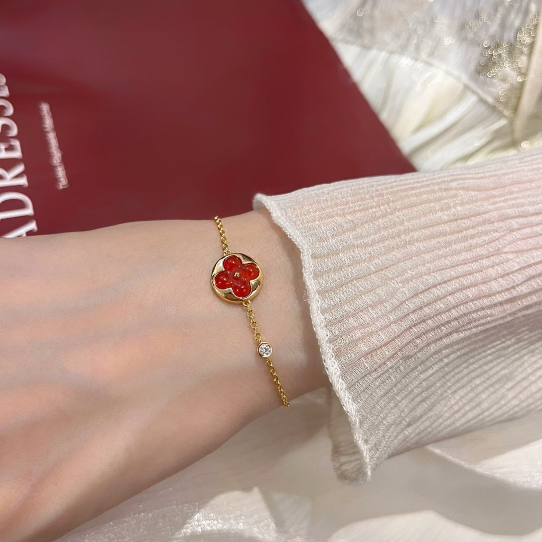 [✨ROSE✨]SUN PEDANT CARNELIAN BRACELET