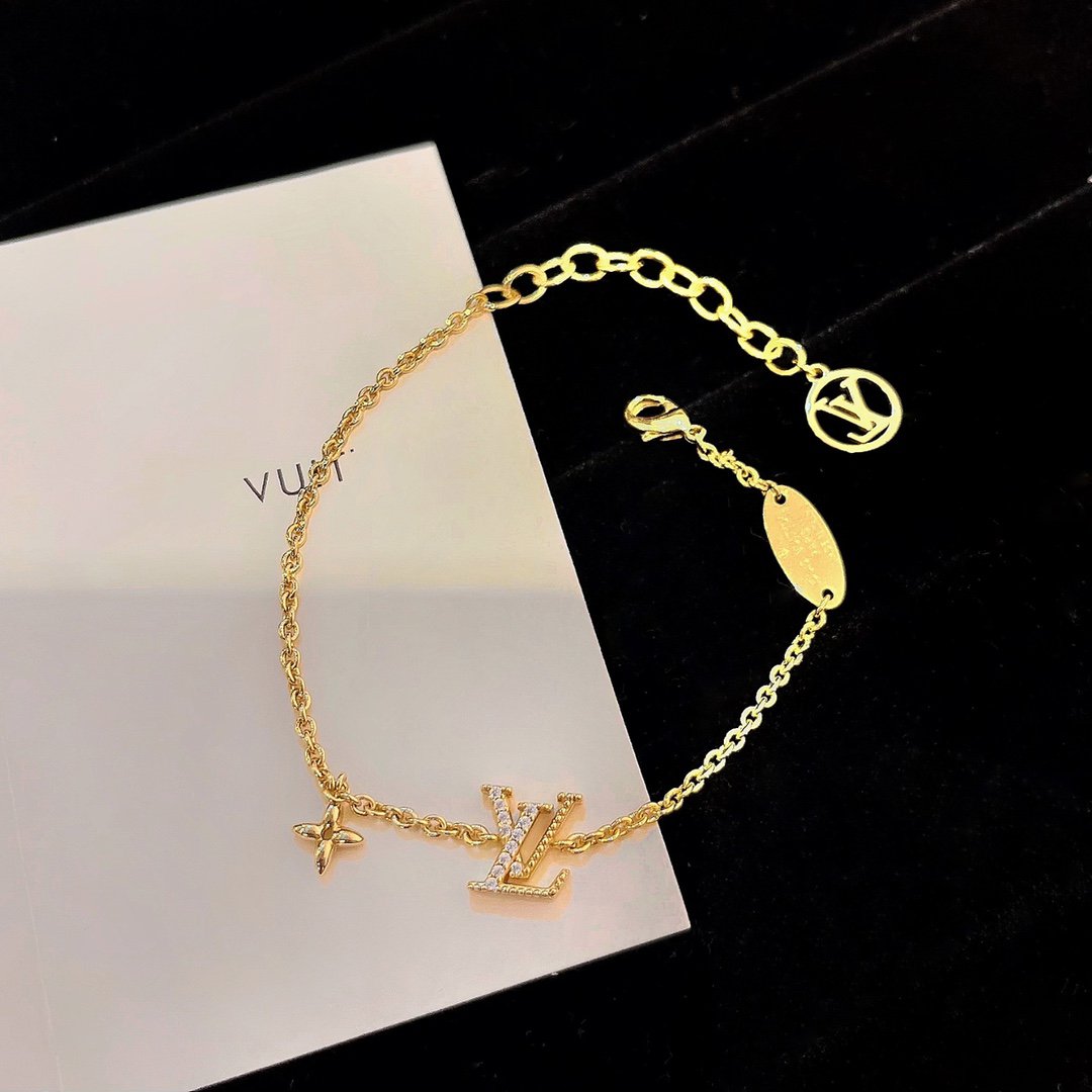 [✨ROSE✨]LOGO STAR MOTIF GOLD BRACELET