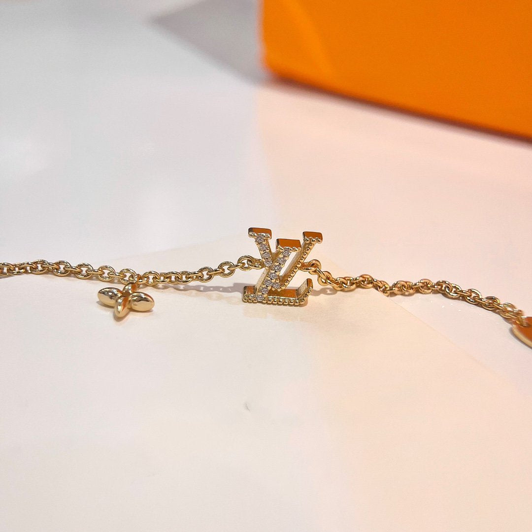 [✨ROSE✨]LOGO STAR MOTIF GOLD BRACELET