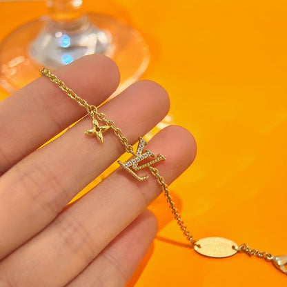 [✨ROSE✨]LOGO STAR MOTIF GOLD BRACELET