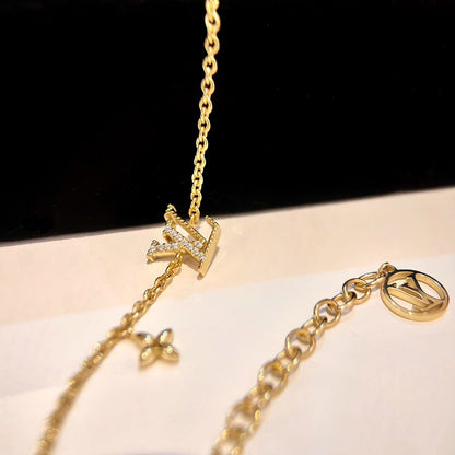 [✨ROSE✨]LOGO STAR MOTIF GOLD BRACELET