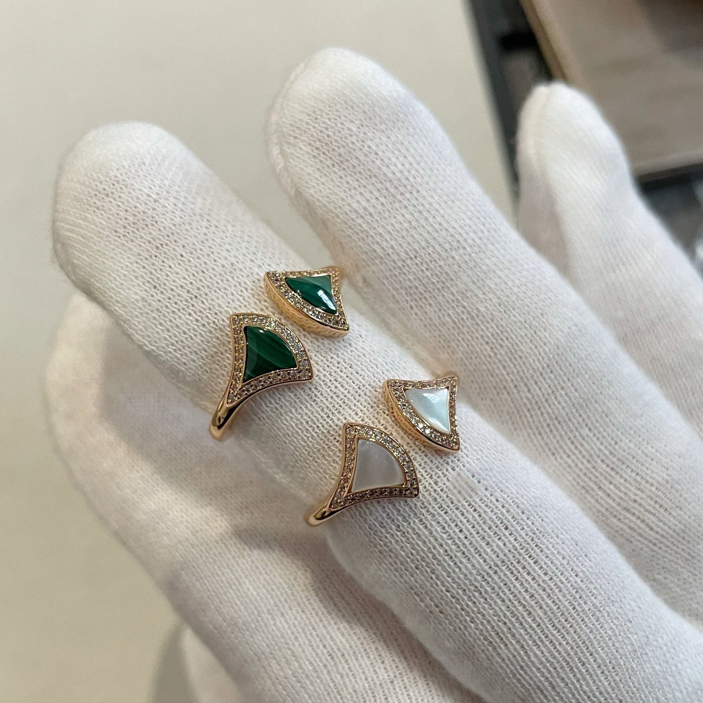 [✨ROSE✨]DREAM MOP DIAMOND OPEN RING
