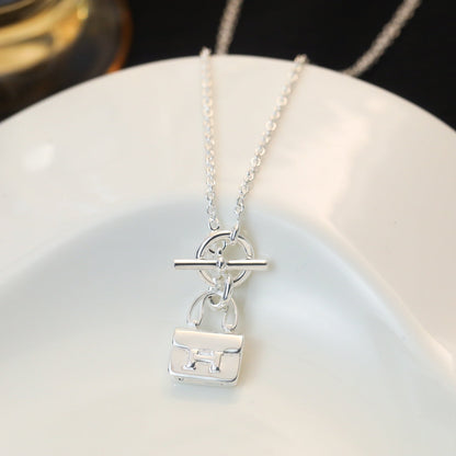 [✨ROSE✨]POP H PEDANT SILVER NECKLACE