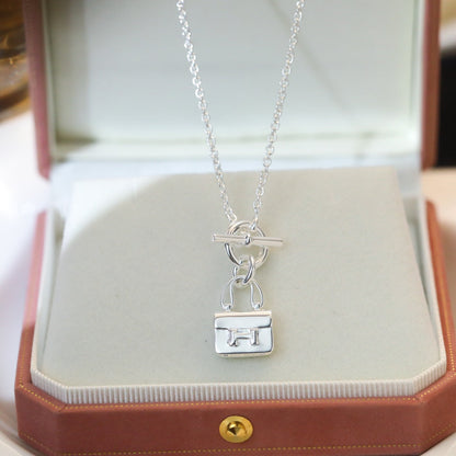 [✨ROSE✨]POP H PEDANT SILVER NECKLACE
