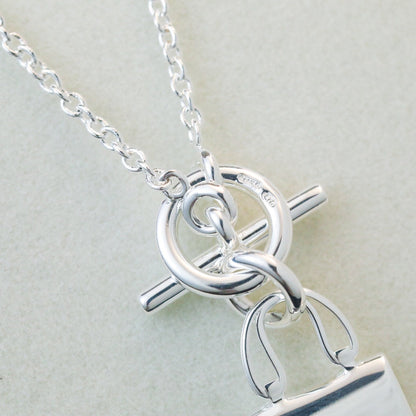 [✨ROSE✨]POP H PEDANT SILVER NECKLACE