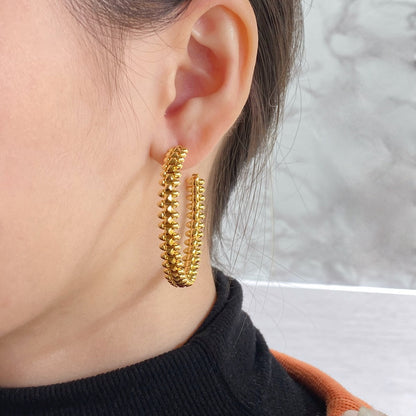 [✨ROSE✨]CLASH HOOP EARRINGS