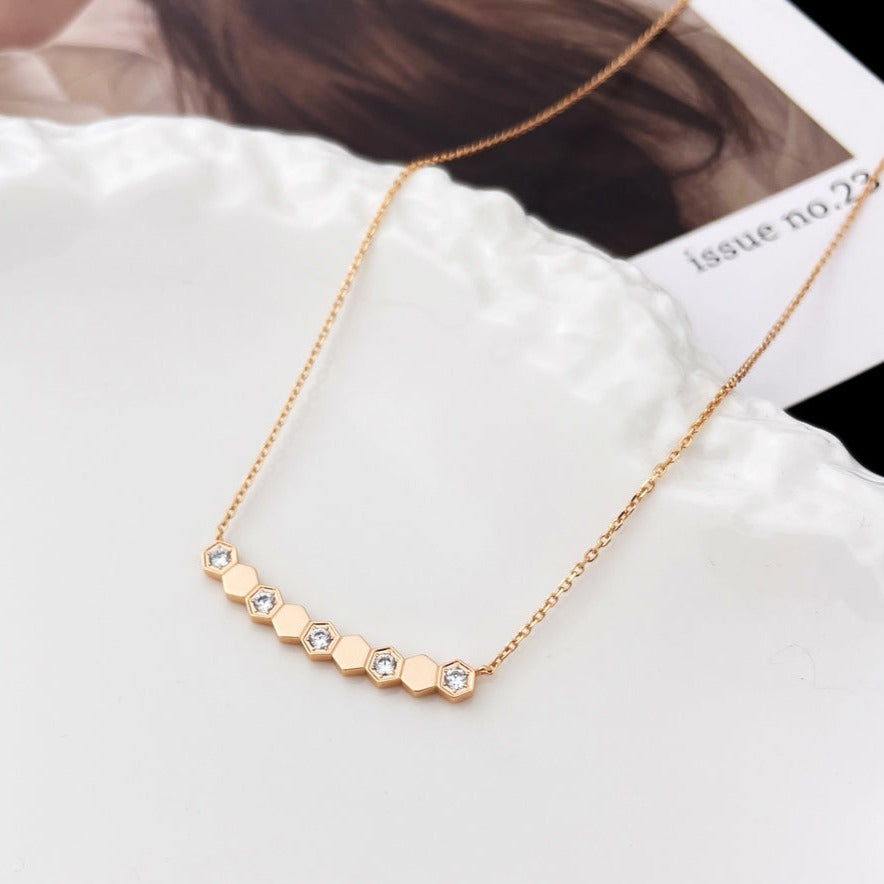 [✨ROSE✨]BEE MY LOVE DIAMOND NECKLACE