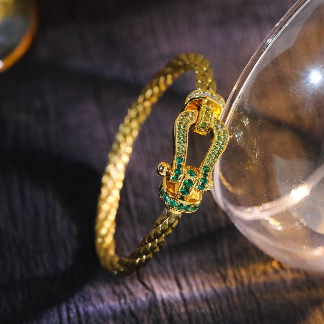 [✨ROSE✨]FORCE 10 GOLD GREEN DIAMOND PAVED