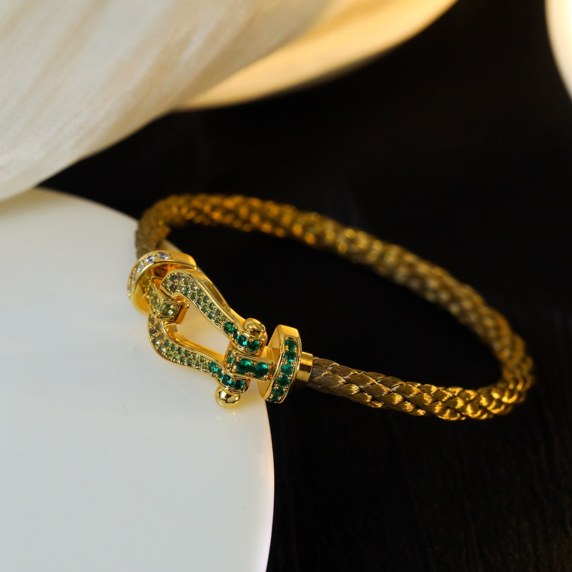 [✨ROSE✨]FORCE 10 GOLD GREEN DIAMOND PAVED