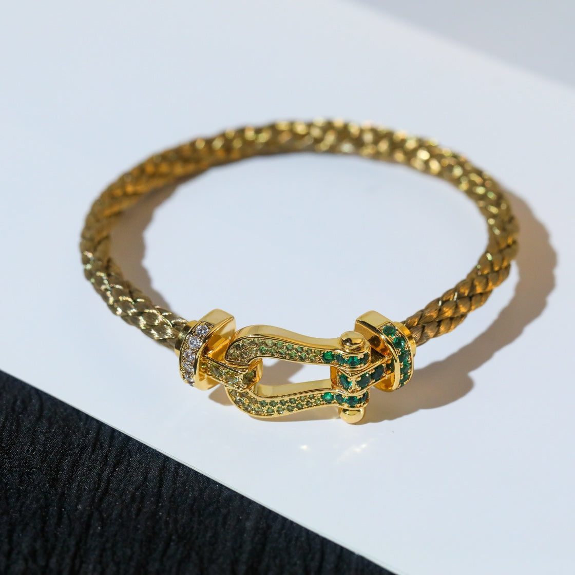 [✨ROSE✨]FORCE 10 GOLD GREEN DIAMOND PAVED
